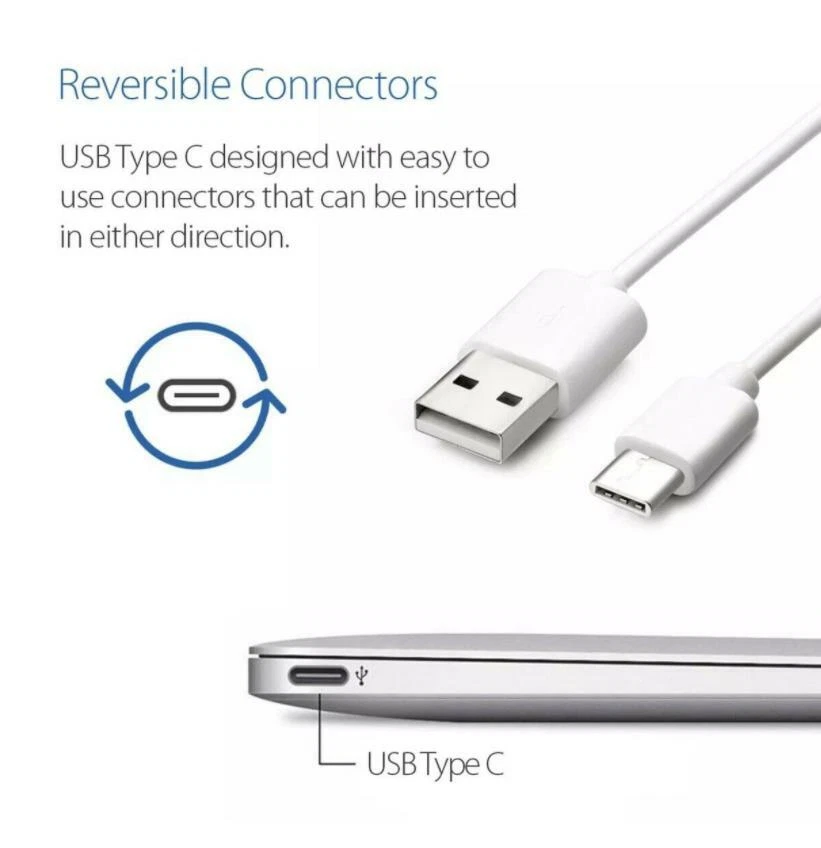 Paquete de 4 cables USB C de 3 pies/6 pies tipo C cargador rápido para Samsung A10E A21/LG Stylo 6 7 Foto 2 de 3