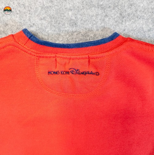 Disneyland Mickey Mouse Pullover Sweatshirt Red Navy Kids Size XS Long Sleeve - Picture 6 of 9