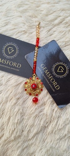 Neu Indisch Pakistanisch Bollywood Gold Kopfschmuck Tikka Haarkette Brautmode - Bild 22 von 26