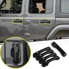For 2018-2023 Jeep Wrangler JL ABS Black Door Handle&Tailgate Handle Cover Trim