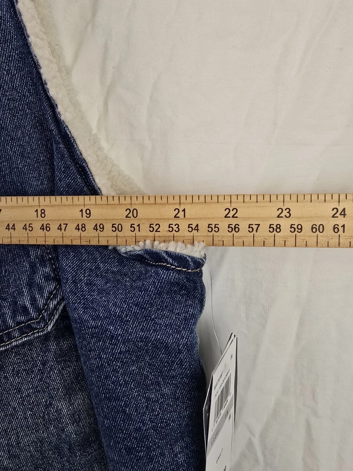 Chaleco Denim Democracy Sin Mangas con Bolsillos De Gran Tamaño y Forro Sherpa 1X Nuevo Con Etiquetas Foto 4 de 4