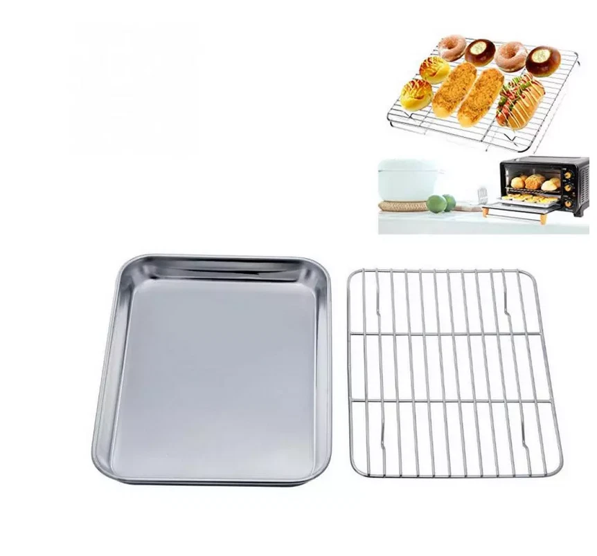 Oil Drain Oven Tray Cooling Rack Baking Cooker Cooking Stainless