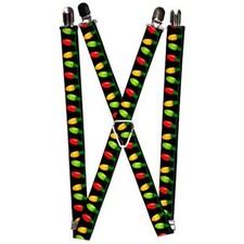 unisex adults - Christmas Suspenders, Multicolor, One Size US