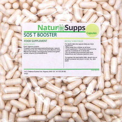 SOS T Booster 365 Capsules - Vegetarian & Vegan - NaturSupps
