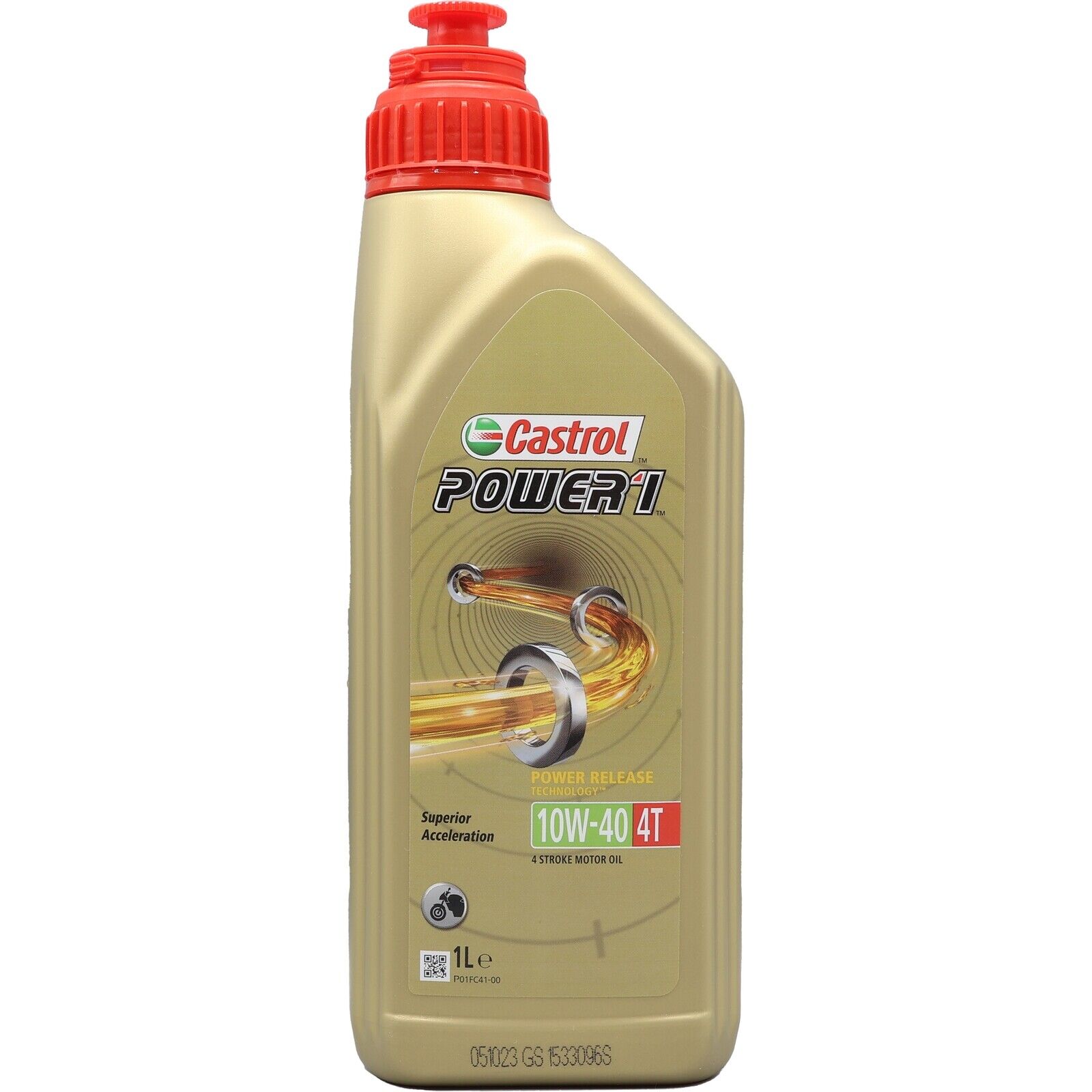 Castrol POWER1 4T 10W-40 10W40 4 Stroke Motorcycle Engine Oil 1 Litre 1L