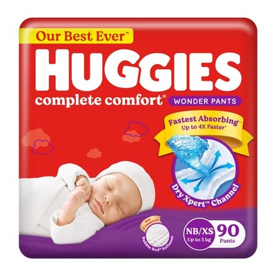Huggies Pants Newborn / Extra Small (Nb/Xs) Size (Up To 5 Kg) 90 Count