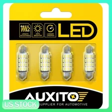 4 Pack 39mm-42mm 578 211-2 212-2 LED Bulb 6500K White 300% Brighter Canbus Ready