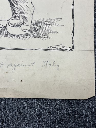 Vintage Original Newspaper Illustration A Protest Against Italy By Canfield PGH - Picture 8 of 12