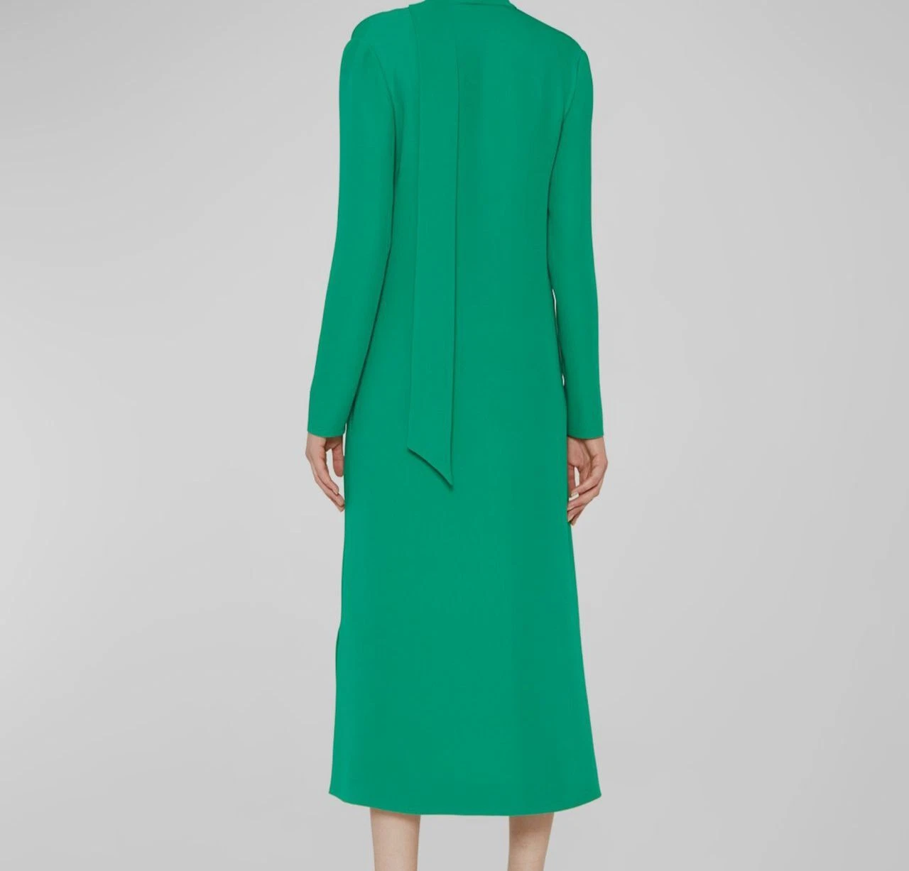 Abito midi da donna verde cady couture Valentino Garavani da $4500 taglia 46