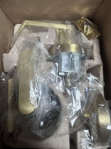 Schlage ALX80L RHO 606 Storeroom or Closet Lock Field Selectable Gold - 第 1/4 張圖片