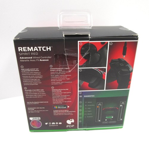 PDP Xbox Series X/S & PC SPirit Red Rematch USB Audio Wired Controller - Picture 6 of 6