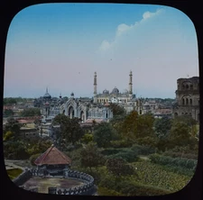 BIRDS EYE VIEW OF LUCKNOW INDIA C1890 Magic Lantern Slide ANTIQUE PHOTOGRAPH