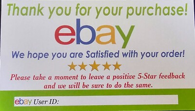 #ad 100 eBay Seller Thank You Cards Your Purchase Order Notes $10.30