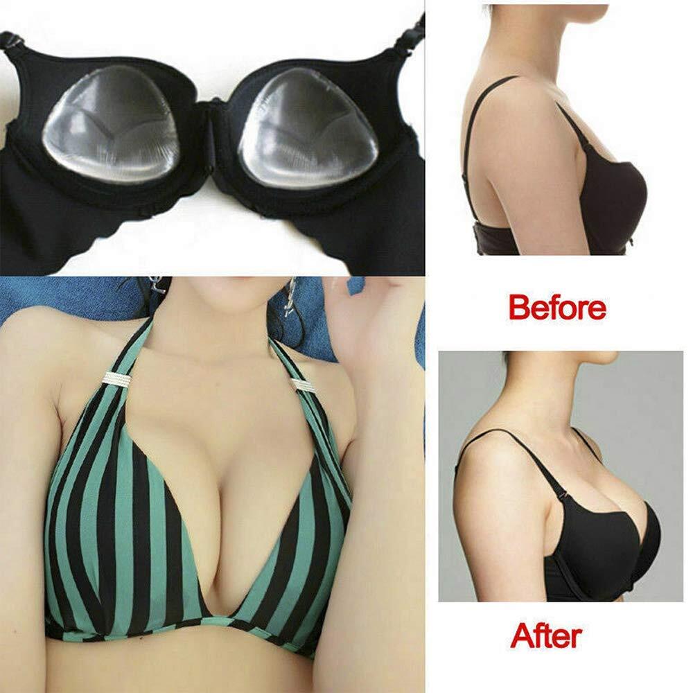 2Pcs Sponge Bra Pads Inserts Breast Pasties Lift Nipple Cover Removable Padded E - Foto 3