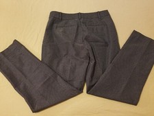 Womens Talbots Khaki Dress Pants 6 Navy Blue Cotton Slack Chino Trouser Stretch