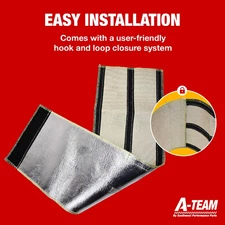 Silver Starter Heat Shield Barrier Cover Heat Shroud Sleeve Aluminized Heat Wrap