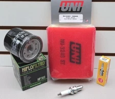Yamaha Bruin 350 Tune Up Kit NGK Spark Plug Oil & UNI AIR Filter YFM350 4x4 YFM
