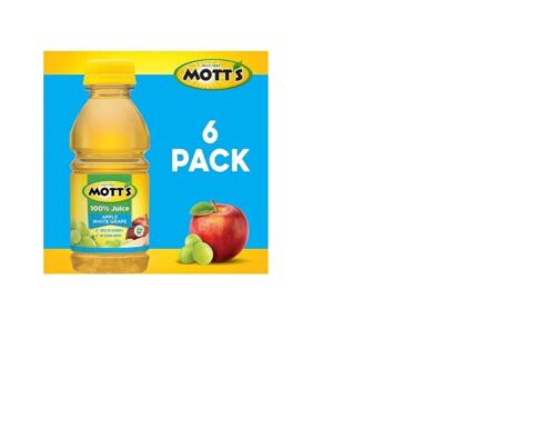 Mott's 100% Apple White Grape Juice, 8 fl oz bottles, 6 pack - Picture 1 of 6