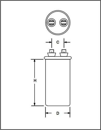 NTE MRRC370V4, 4uF @ 370V AC, Motor Run Capacitor - Picture 2 of 2