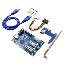 PCIe 1 to 3 PCI Express 1X Slots Riser Card Mini ITX 3 PCI-e Slot Adapter1 to 3
