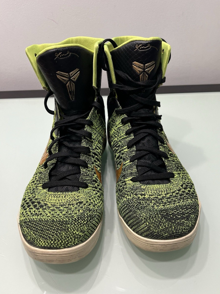 NIKE KOBE IX ELITE VICTORY VOLT GREEN GOLD BLACK WHITE  display picture 2