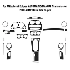 24Pcs Carbon Fiber Full Interior Kit Cover Trim For Mitsubishi Eclipse 2006-2012