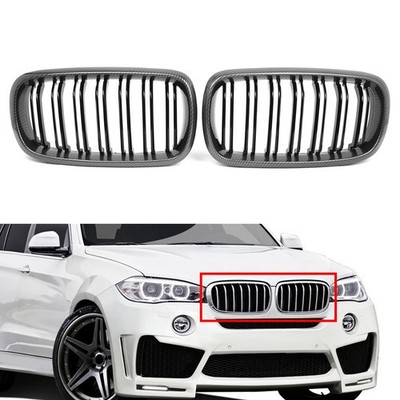 Double Line Frontstoßstangen-Mitten-Nierengrill für BMW X5 X6 X5M X6M, Paar