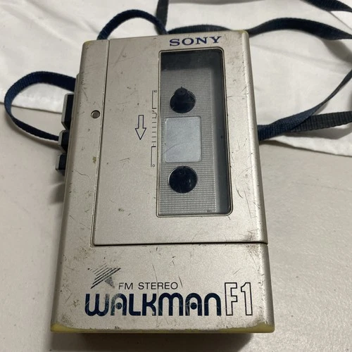 VTG Sony Walkman Cassette Player FM Stereo WM-F1 Radio Works Tape Needs Repair