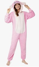 ONE PIECE Fancy Dress Pyjama Party Lilo & Stitch ANGEL Hooded Lounge Suit NEW