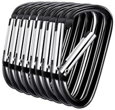 Carabiner Clips 100 Pack Aluminum Keychain Hook Set