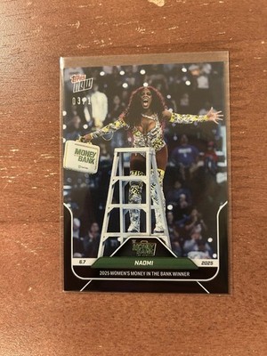 2025 Topps Now WWE #62 Naomi Money in the Bank MITB Black Foil Parallel 03/10