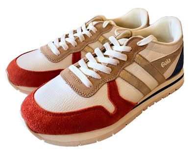 Gola Daytona Quadrant Womens Fashion Sneakers in Off White Gold Size 9 NEW