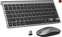 Pinkcat Kabelloses Tastatur Maus Set Kabellos 2.4G Kabellose Kompakte Tastatur