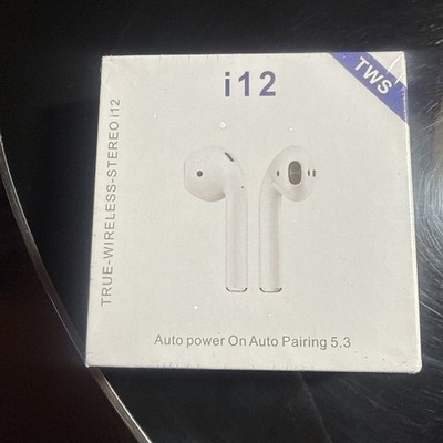i12 TWS True Wireless Stereo, audio power On Auto Pairing 5.0-Sealed in Box
