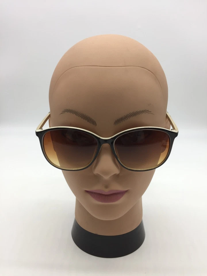 Gafas de sol Chanel para mujer con montura negra/blanca de moda 57-17-137 lentes marrones Foto 2 de 4