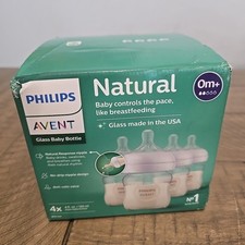 Philips Avent Natural Glass Baby Bottle 4 0z - 4 pack - USA glass