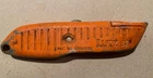 Vtg Lutz No. 82 Orange Razor Utility Knife Box Cutter Retractable - Made In USA