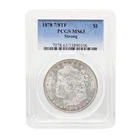 1878 PCGS MS63 Strong 7/8TF Toned Morgan Dollar