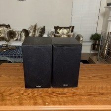 VINTAGE POLK AUDIO -POWER PORT RT25i BOOKSHELF SPEAKERS w/ WALL MOUNTS -