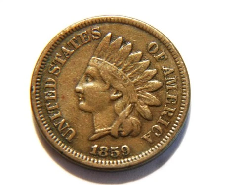 1859 VF *Copper Nickel* Indian Head Cent,  Nice Grade CN Coin for a collection