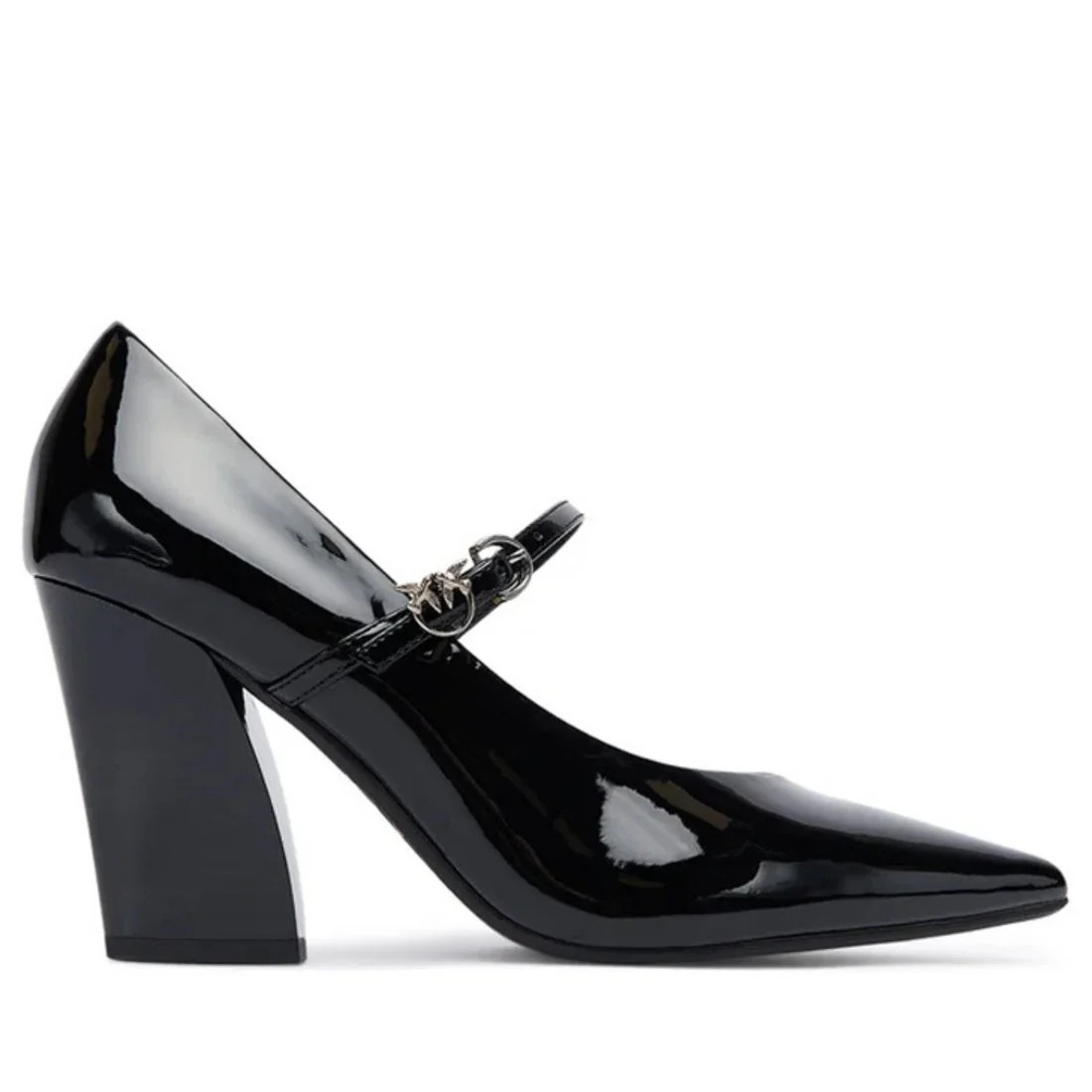 PINKO Viola 01 Women's Black Leather Heels Casual Pumps SD0415E002-Z99