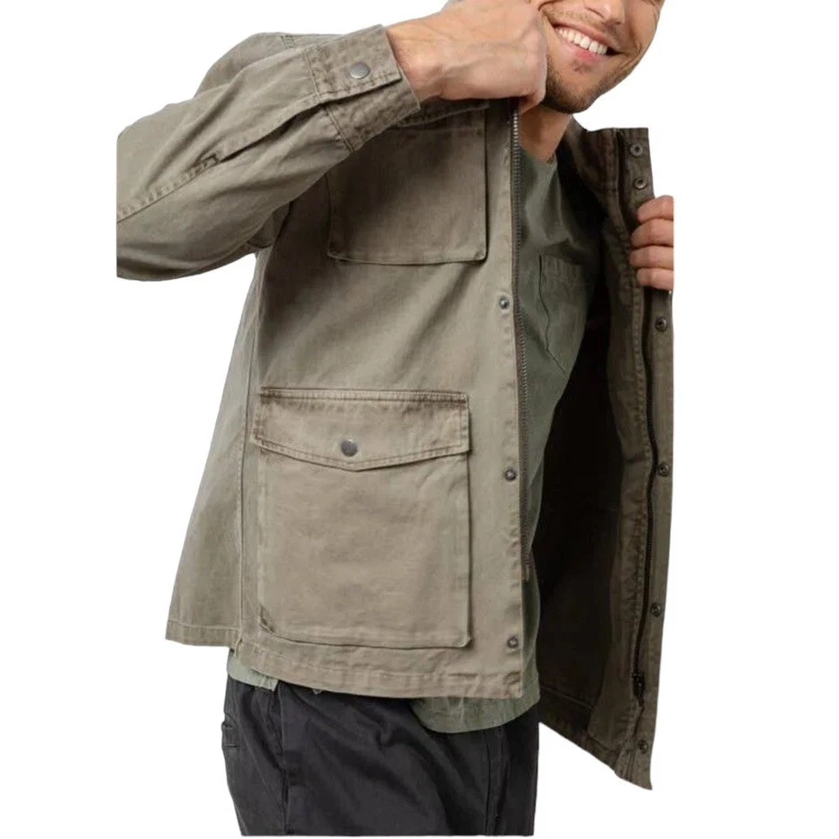 Rails Porter Field Utility Jacket Men Size S Sage Green Pockets Full Zip Army image 12