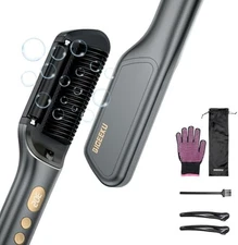 Hair Straightener Brush Ionic Ceramic