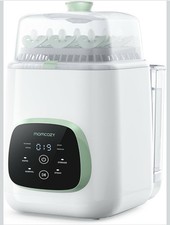 Momcozy Electric Baby Bottle Sterilizer Washer Dryer Automatic White Green