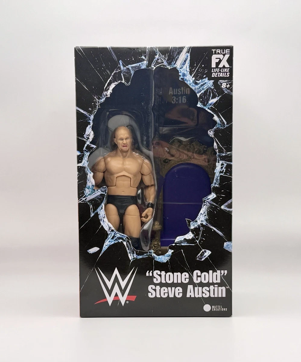 Action Figure WWE Stone Cold Steve Austin 15 Cm - Superstar Con 10 Punti Di Movimento - Giocattolo Per Bambini 6+ Anni - 3