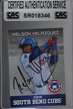 CAS Certified 2018 Choice South Bend Cubs Nelson Velazquez #01 Sealed Auto 0e7q