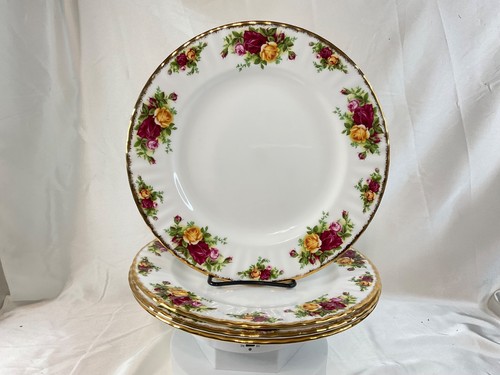 ROYAL ALBERT "OLD COUNTRY ROSES' - 10,5 Zoll SPEISETELLER 4er Set