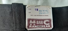 NOS H Bar C Pants 27" 27 Vtg 1950s Ranchwear Boys Gals Rockabilly Rayon Slacks