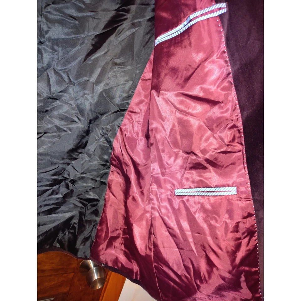 Chaqueta blazer Tommy Hilfiger de terciopelo borgoña para hombre Foto 4 de 4