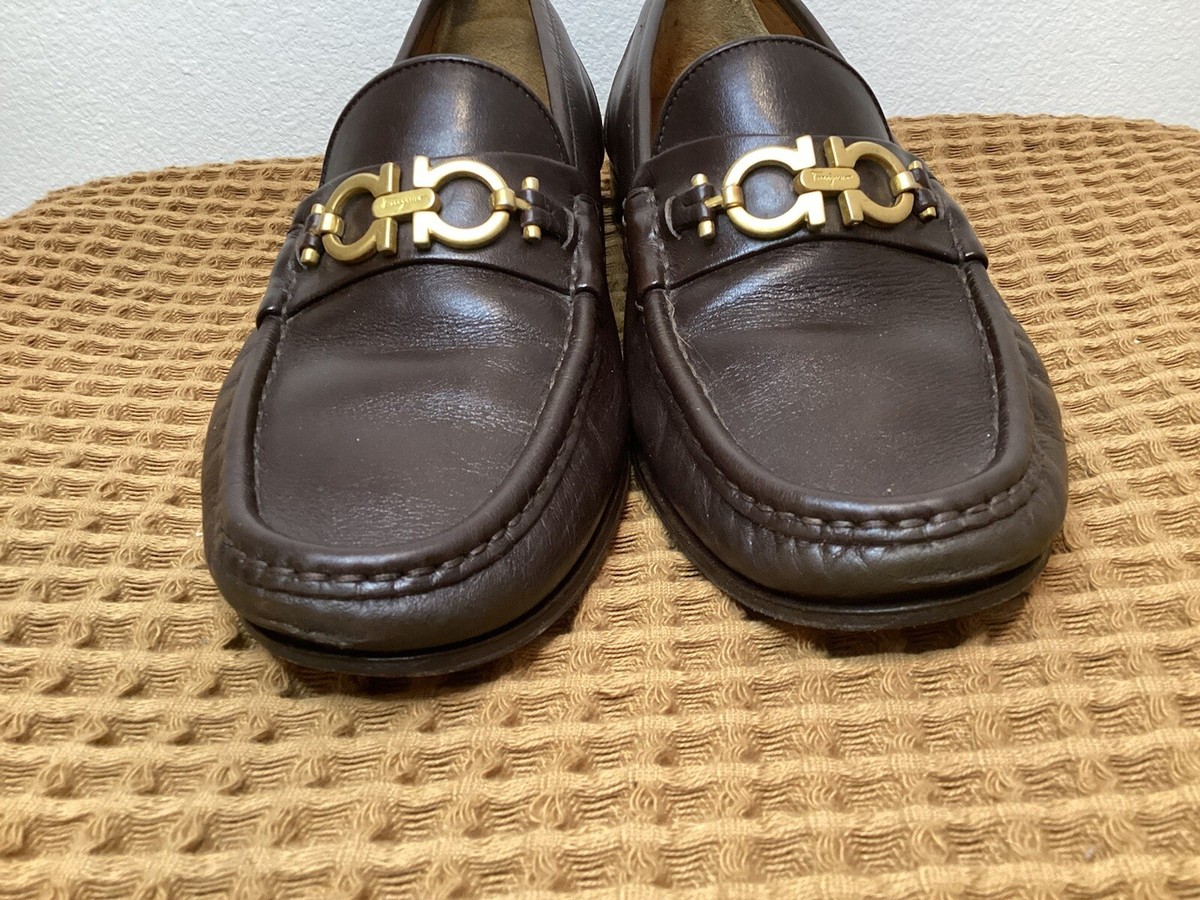 Salvatore Ferragamo Gancini Bit Loafers Mens 7 EE Brown Leather Dress Shoes Salvatore Ferragamo Gancini bit loafer Men main image 2